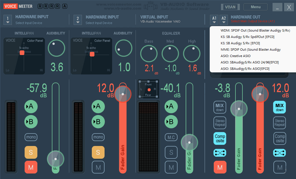 VoiceMeeter для Windows