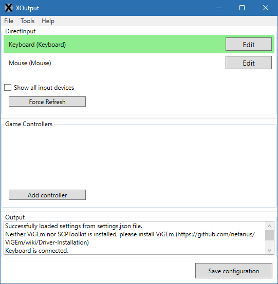 XOutput для Windows
