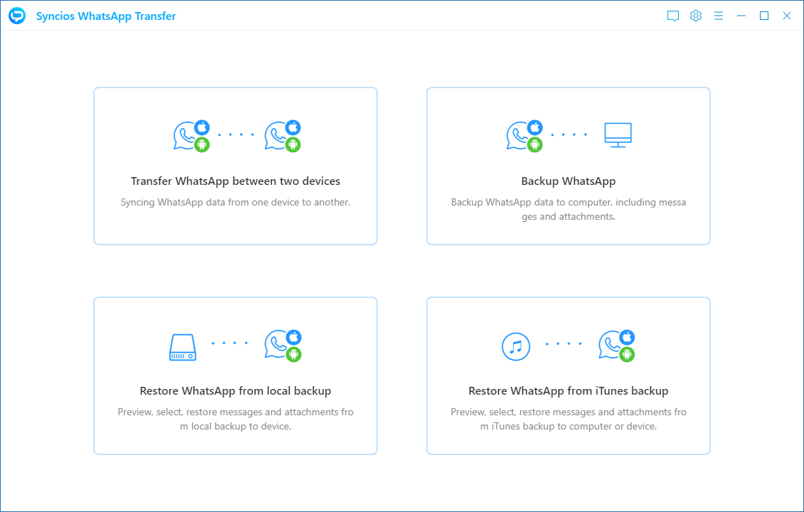 Syncios WhatsApp Transfer с ключом
