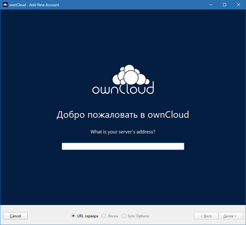 ownCloud Client на русском