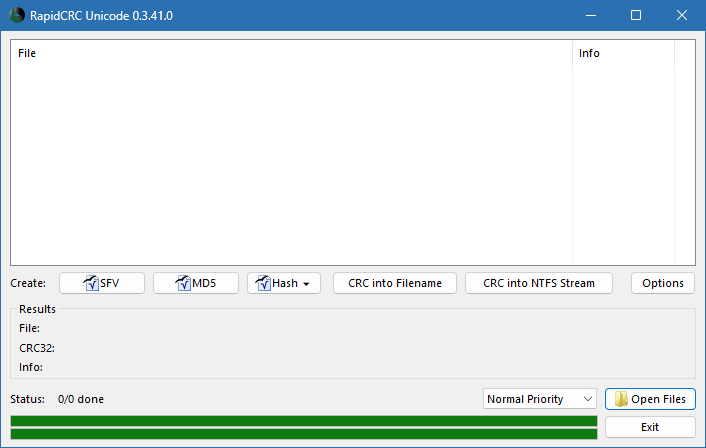 RapidCRC Unicode для Windows