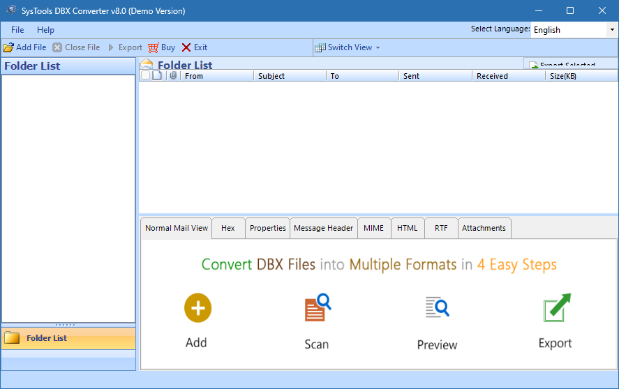 SysTools DBX to PST Converter для Windows