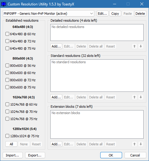Custom Resolution Utility для Windows
