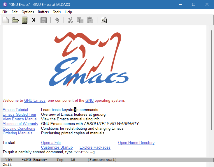GNU Emacs для Windows