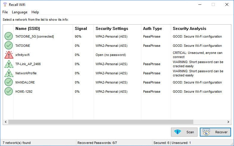 Recall Wifi для Windows