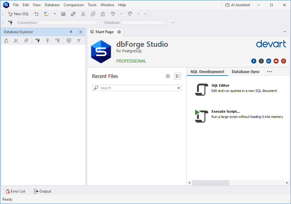 dbForge Studio for PostgreSQL кряк и ключ