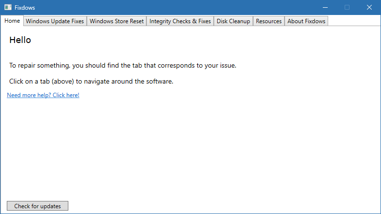 Fixdows для Windows