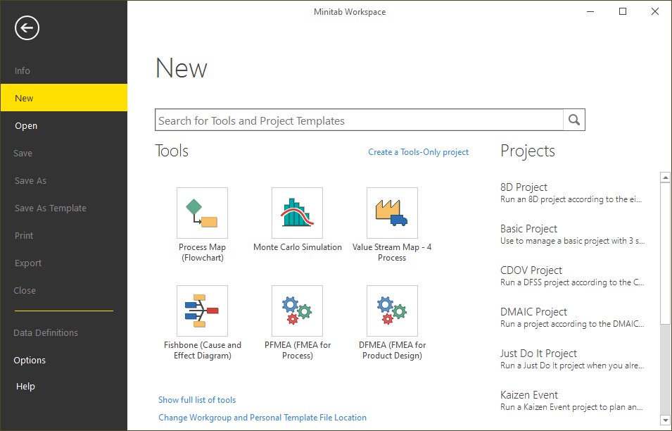 Minitab Workspace для Windows