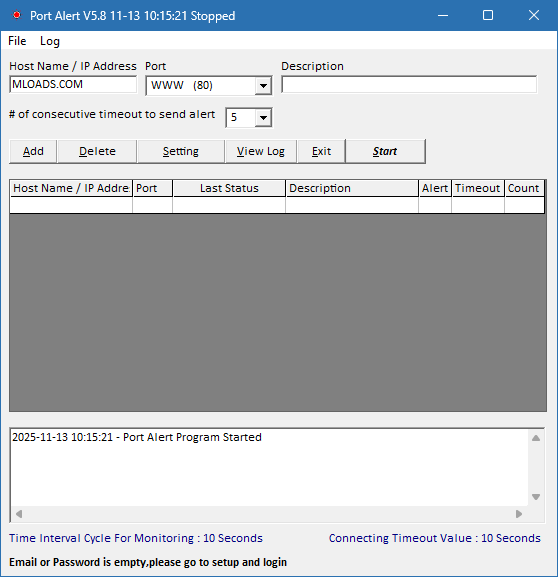 Port Alert для Windows
