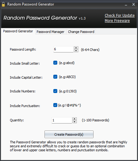 Random Password Generator для Windows