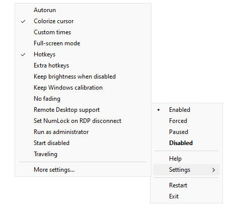 Redshift Tray для Windows