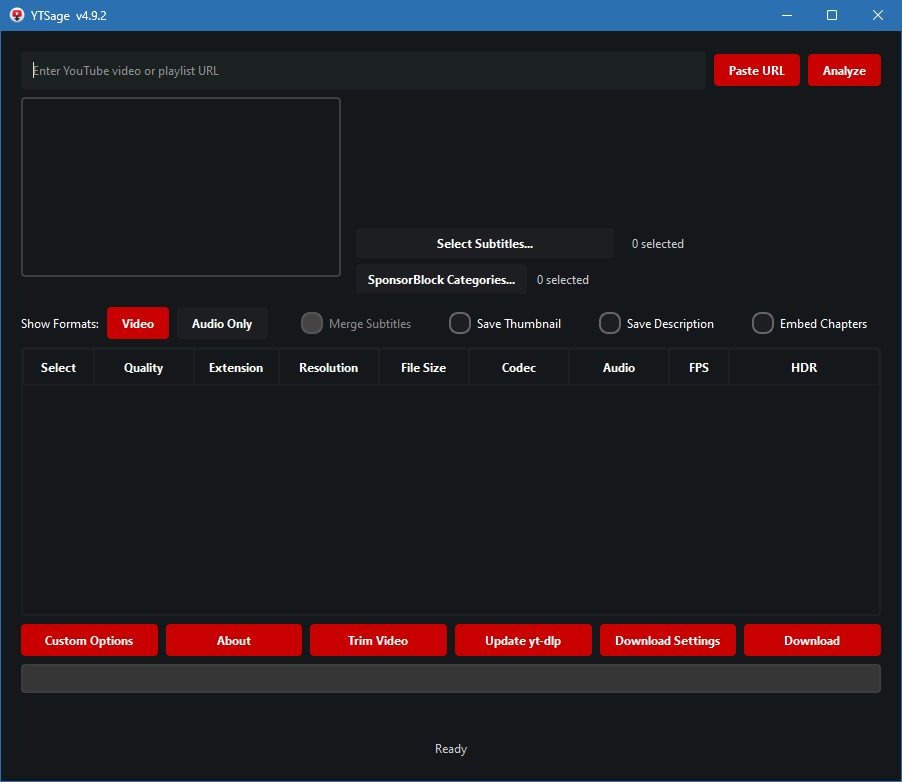 YTSage для Windows