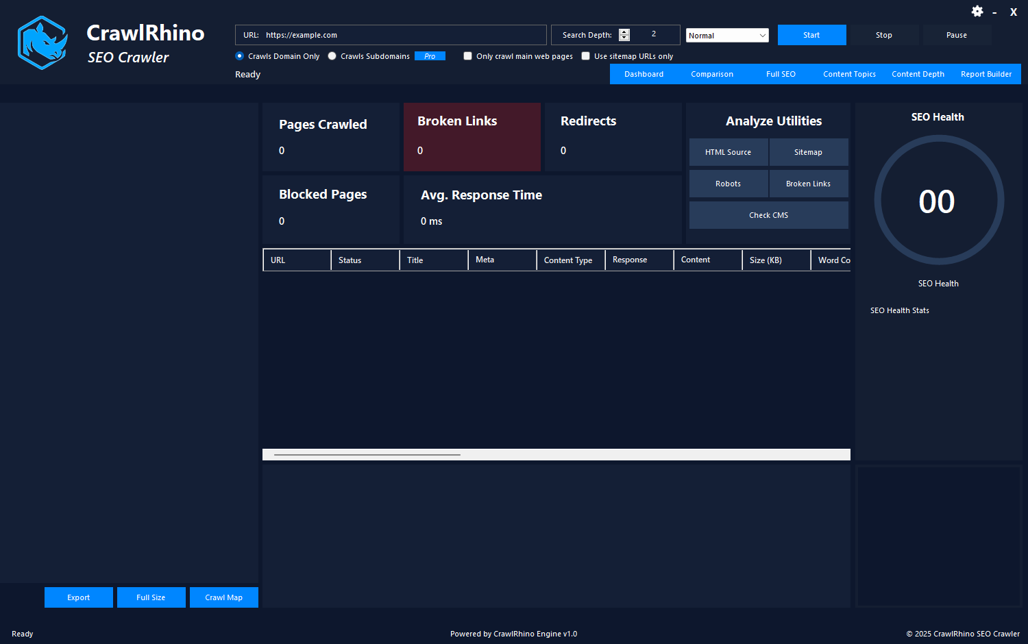 Crawl Rhino SEO Crawler PRO для Windows