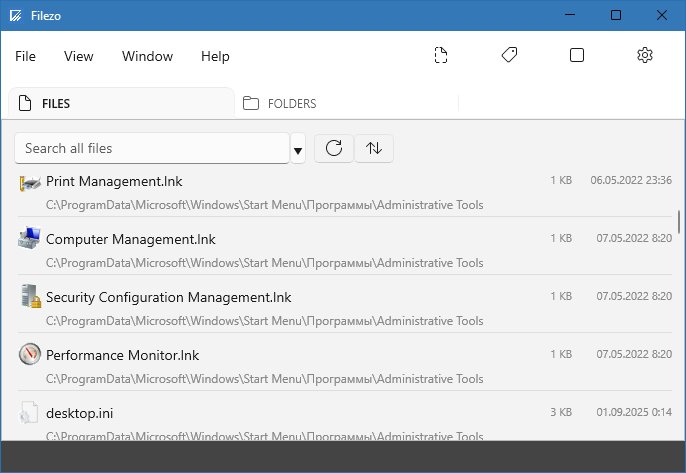 Filezo для Windows