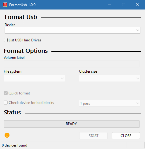 FormatUsb для Windows