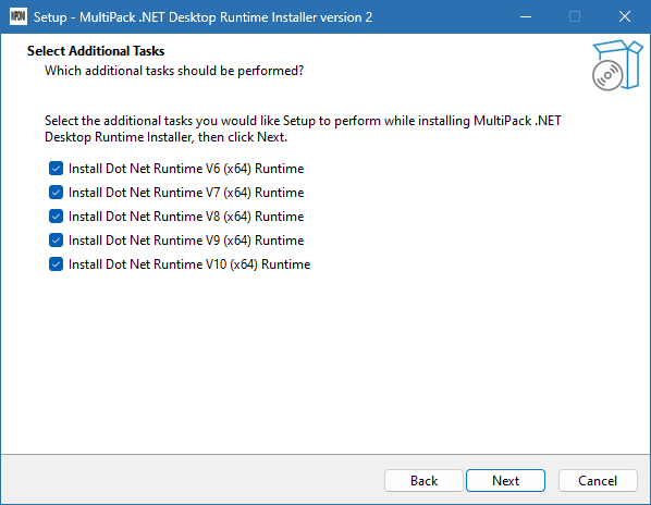MultiPack .NET Windows Desktop Installer для Windows
