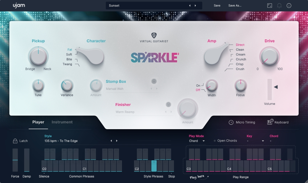 UJAM Virtual Guitarist SPARKLE с ключом и кряком