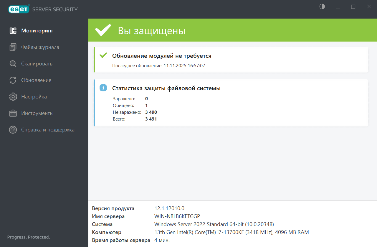 ESET Server Security для Windows