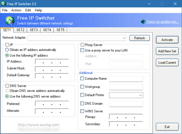 Free IP Switcher для Windows