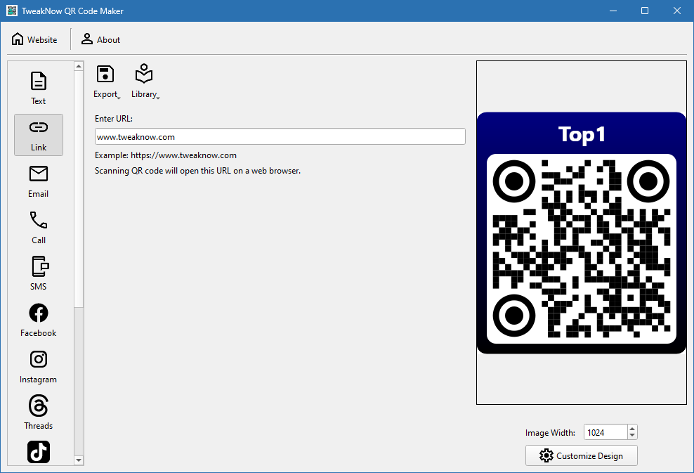 TweakNow QR Code Maker для Windows с ключом