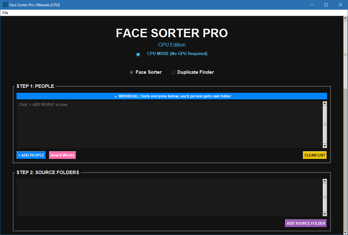 Face Sorter Pro Ultimate для Windows