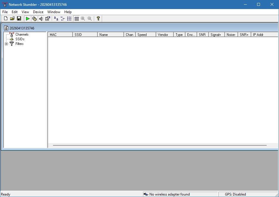 NetStumbler для Windows