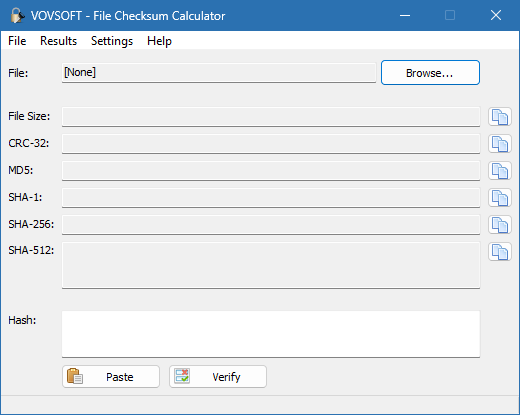 VovSoft File Checksum Calculator для Windows