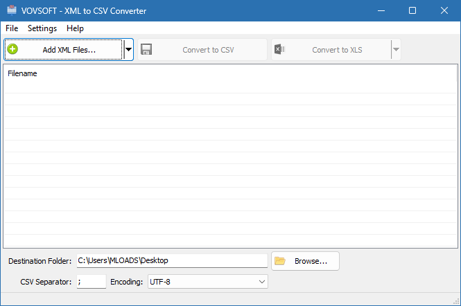 Vovsoft XML to CSV Converter с ключом и кряком