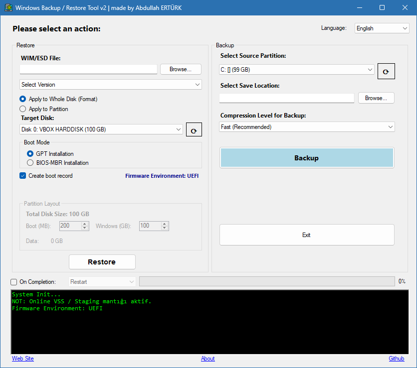 Windows Backup & Restore Tool полная версия