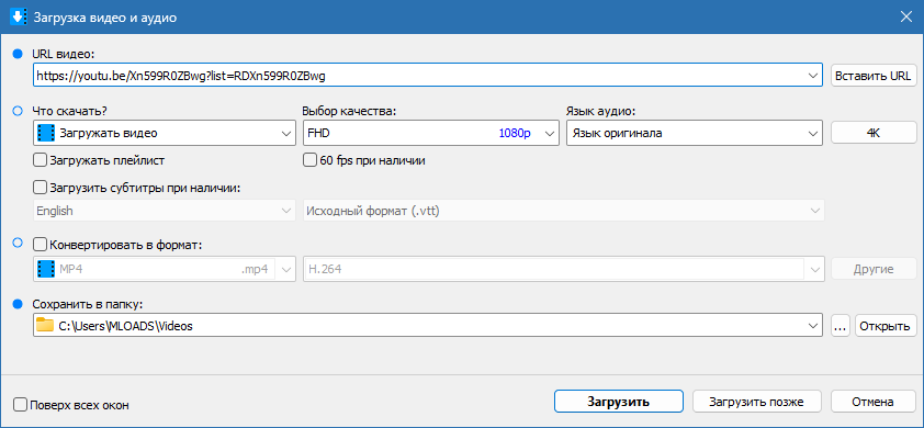 4K Downloader на русском