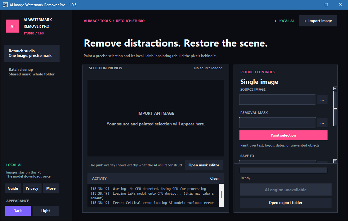 AI Image Watermark Remover для Windows с ключом
