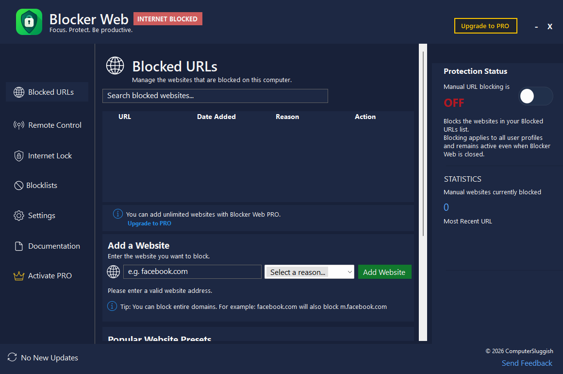 Blocker Web для Windows