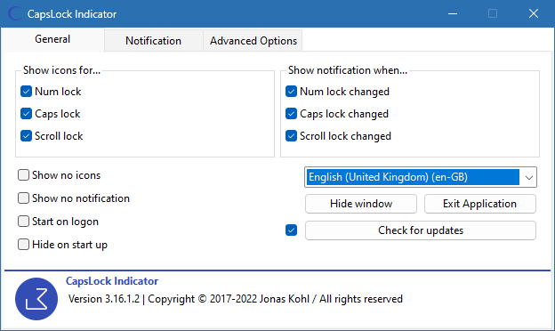 CapsLock Indicator для Windows